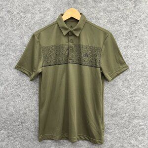 Adidas Polo Men's Golf Polo Shirt, Casual Activewear, Green Pattern, Size S, NEW